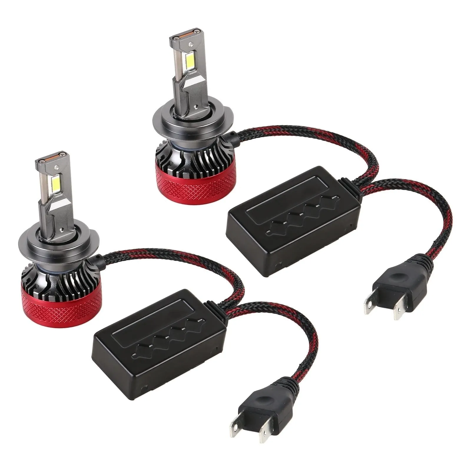 1 Pair H7 DC12V 65W 6000K 6500Lm LED Car Headlights