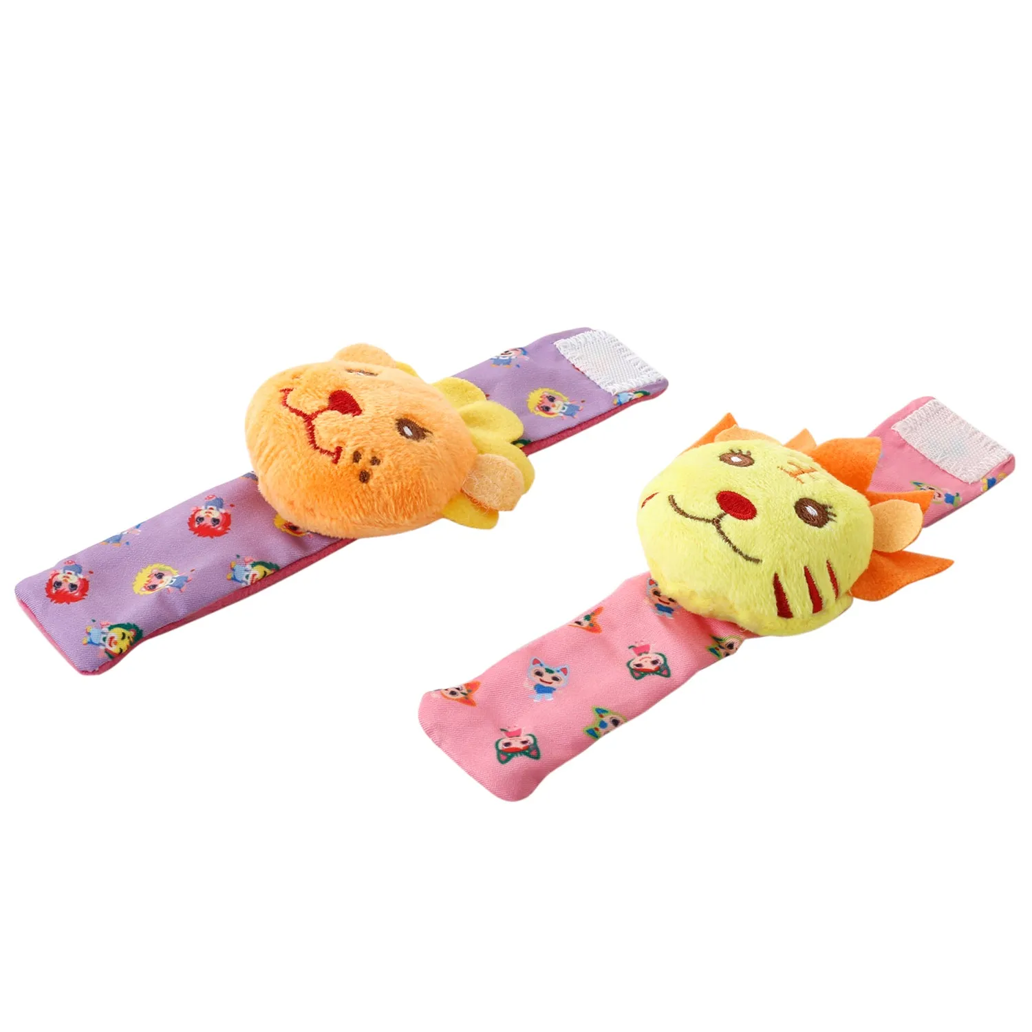 Baby Moo Wild Cats Multicolour Set of 2 Wrist Rattle