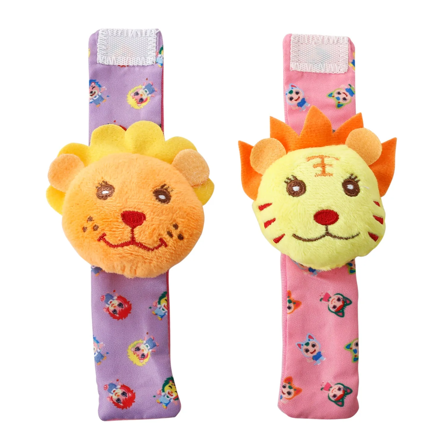 Baby Moo Wild Cats Multicolour Set of 4 Socks And Wrist Rattle