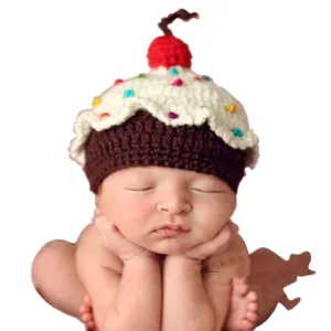 Babymoon Cupcake Cap Newborn Photography Crochet Outfit Costume