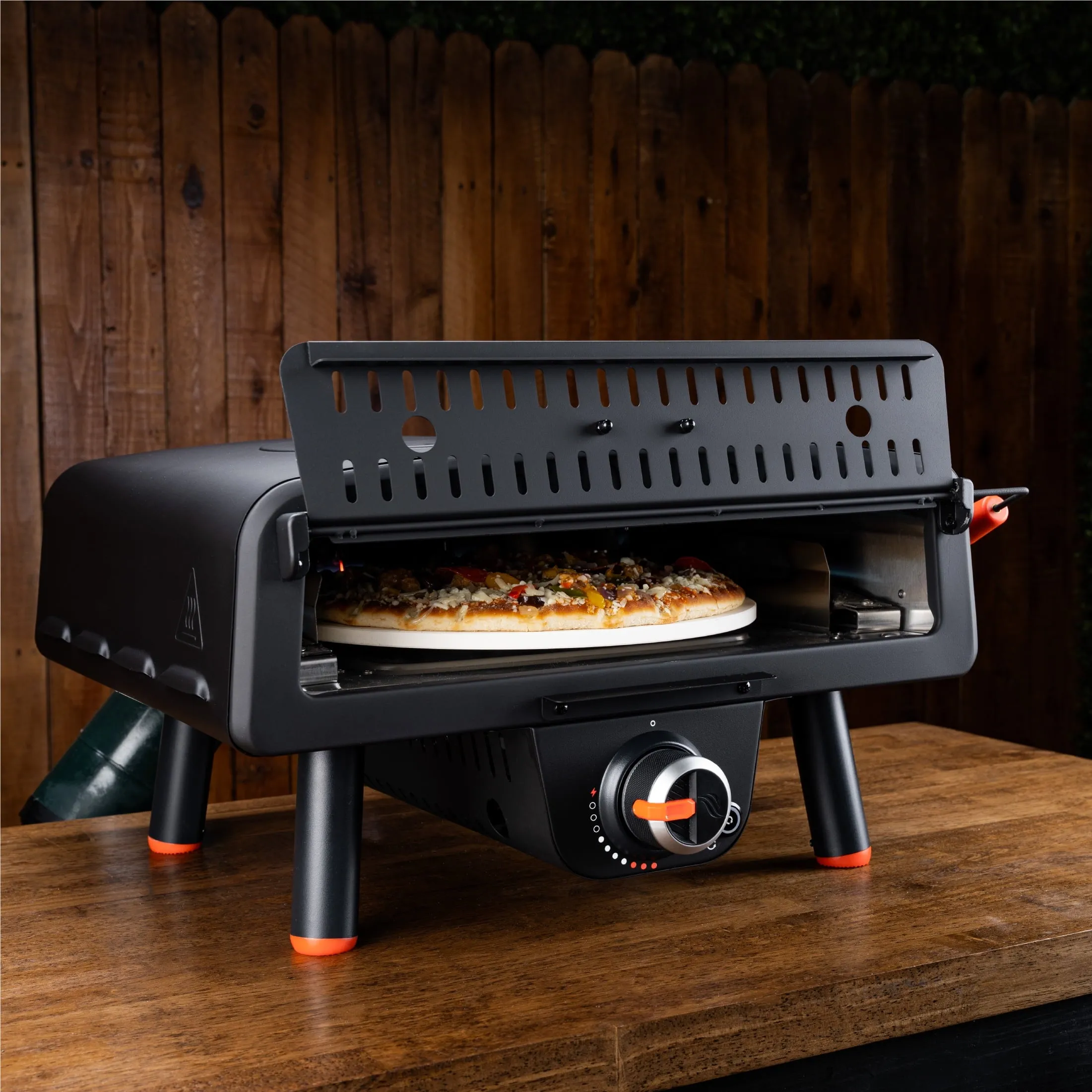 Blackstone Outdoor Tabletop Propane Pizza Oven with 13 Rotating Pizza Stone