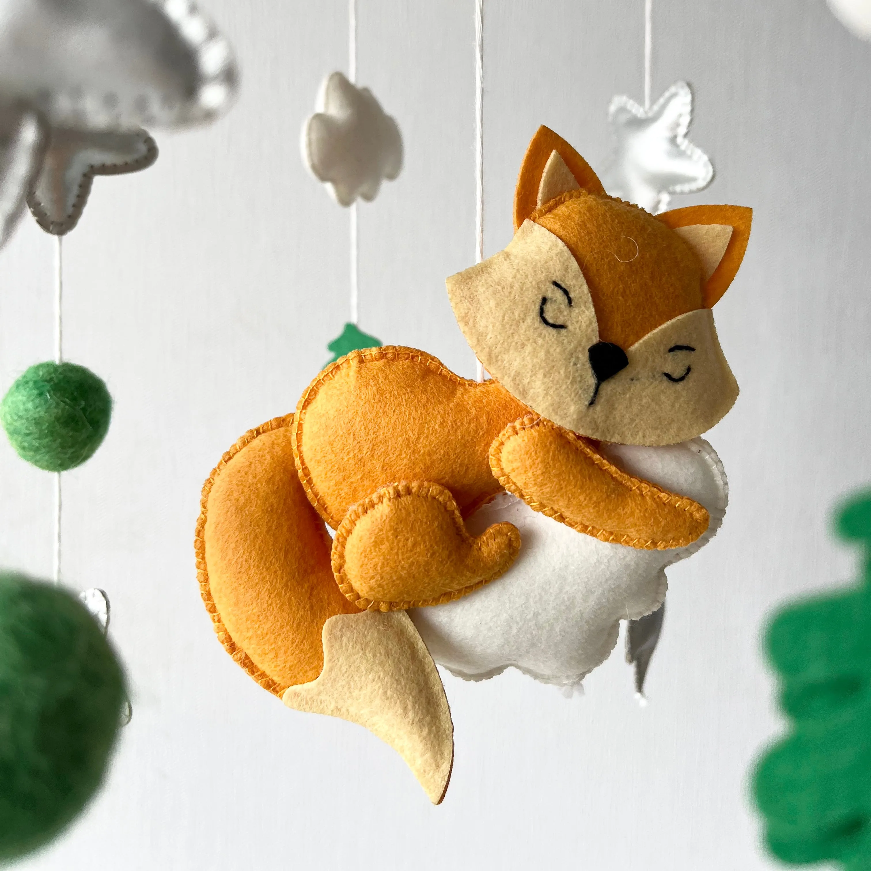 Cot / Crib Mobile - Dreamy Cloud Fox