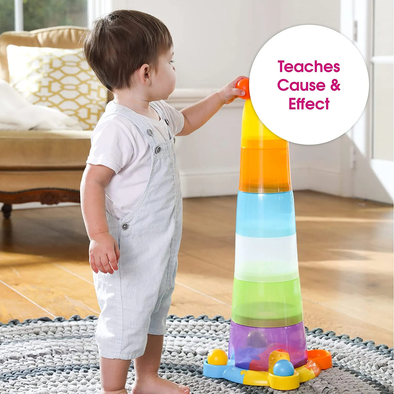 Edushape 14-Piece Stack & Drop Tower Play Set