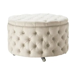 Emma Storage Ottoman Large 75cm Wheat