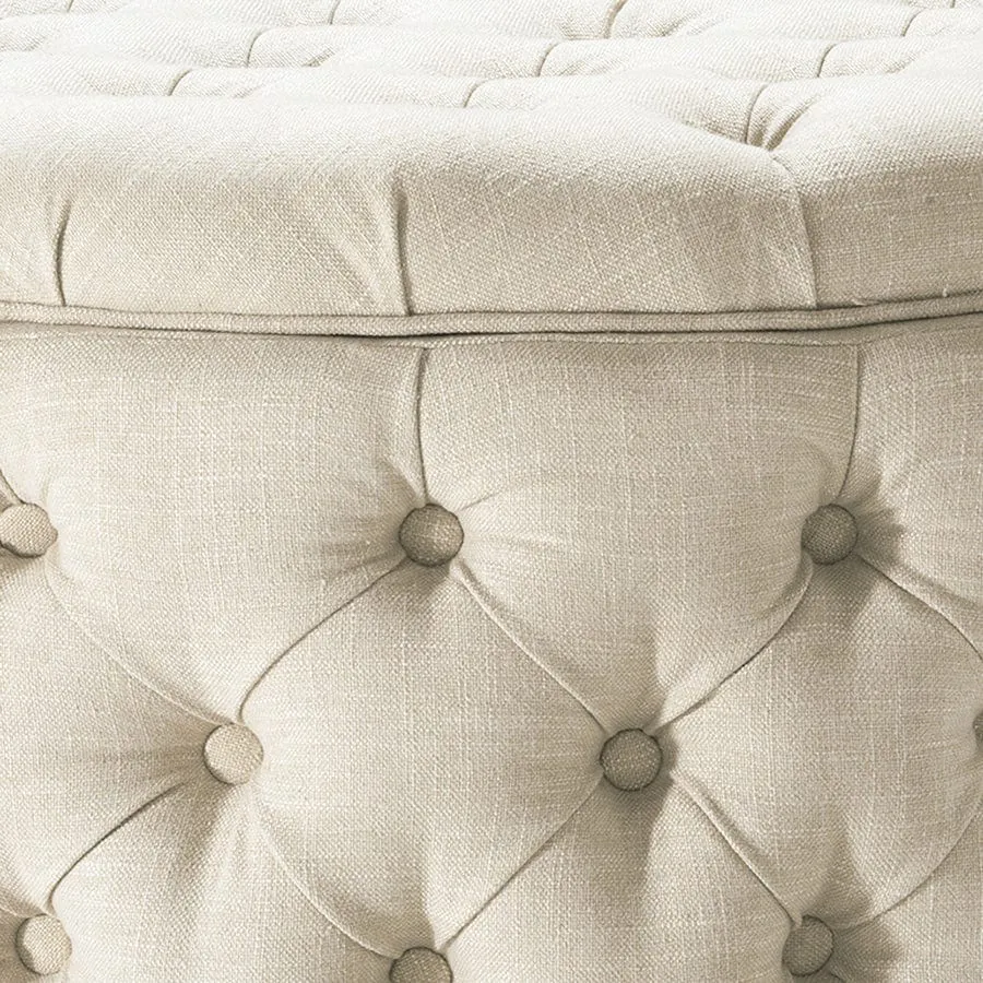 Emma Storage Ottoman Large 75cm Wheat