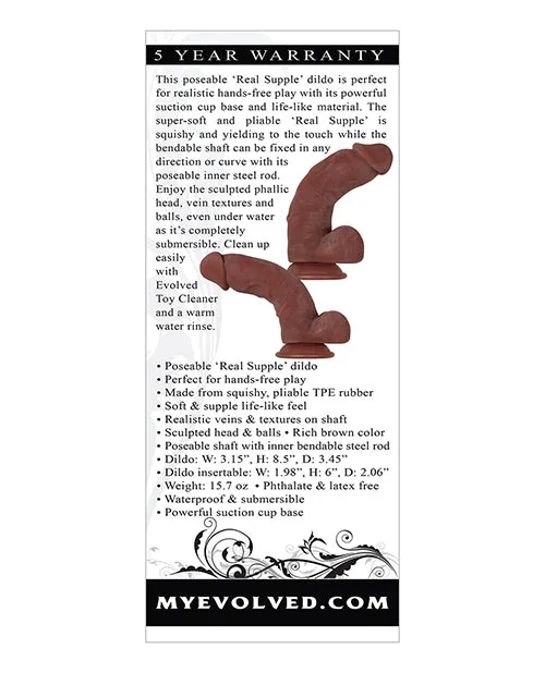 Evolved Real Supple Poseable Girthy Dark 8.5"