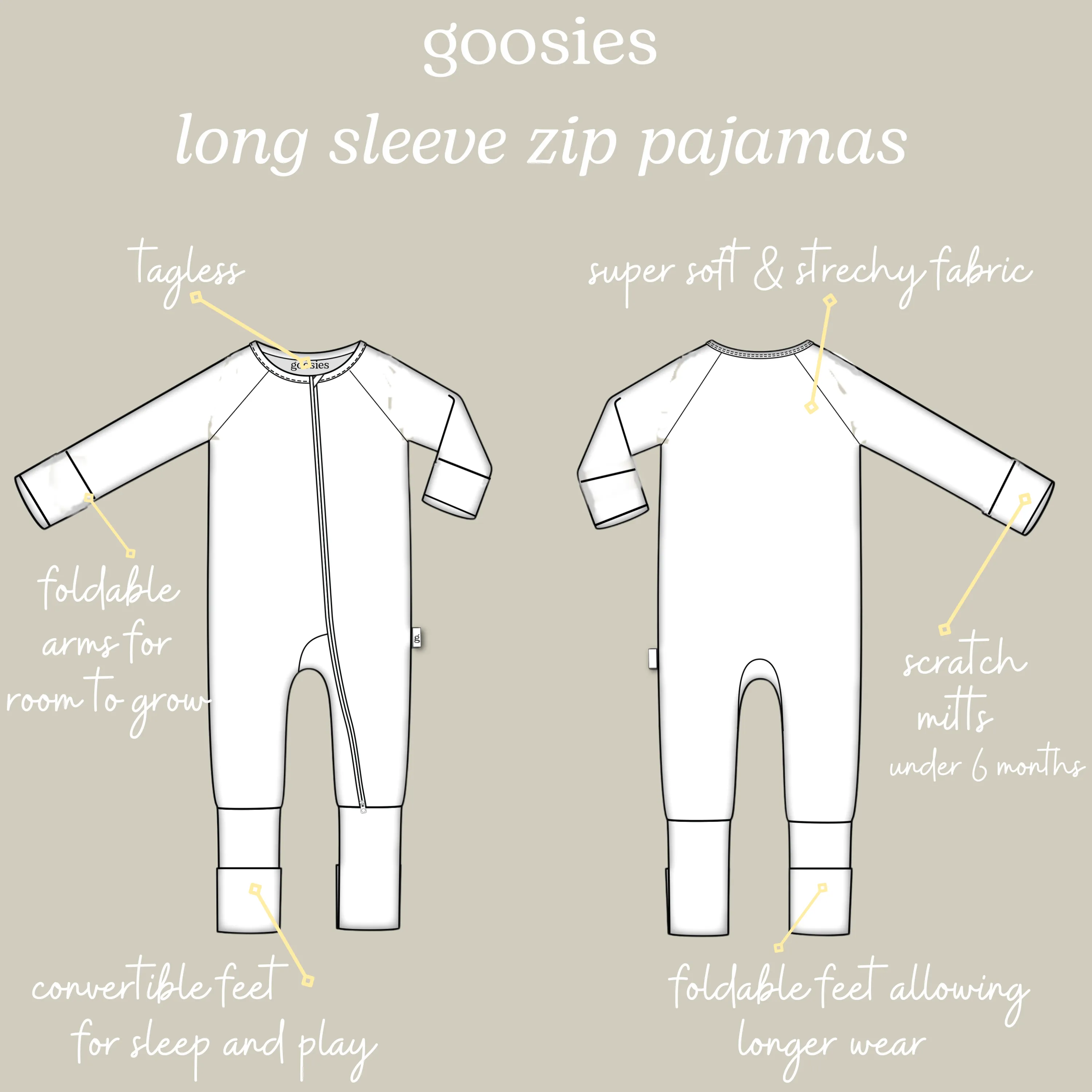 Golf Zip Pajamas: 0-3 months