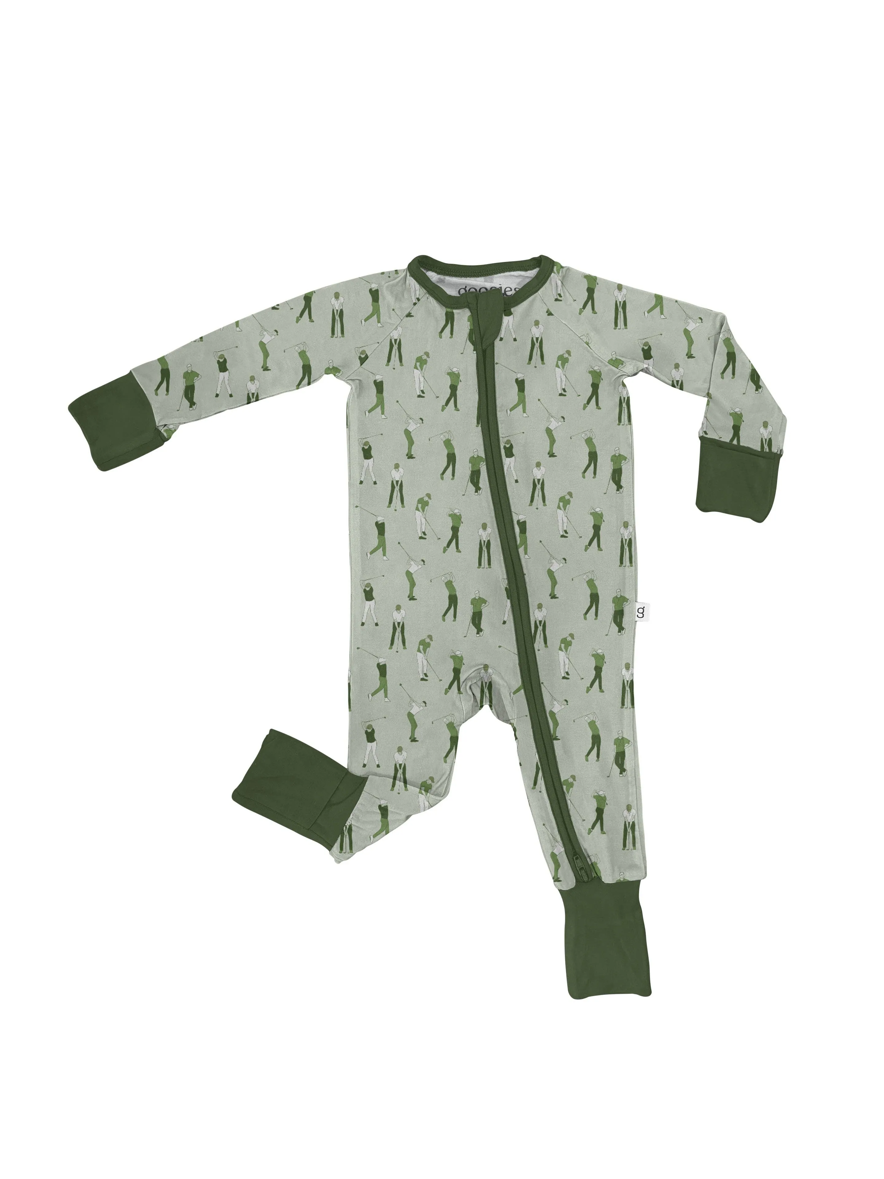 Golf Zip Pajamas: 0-3 months