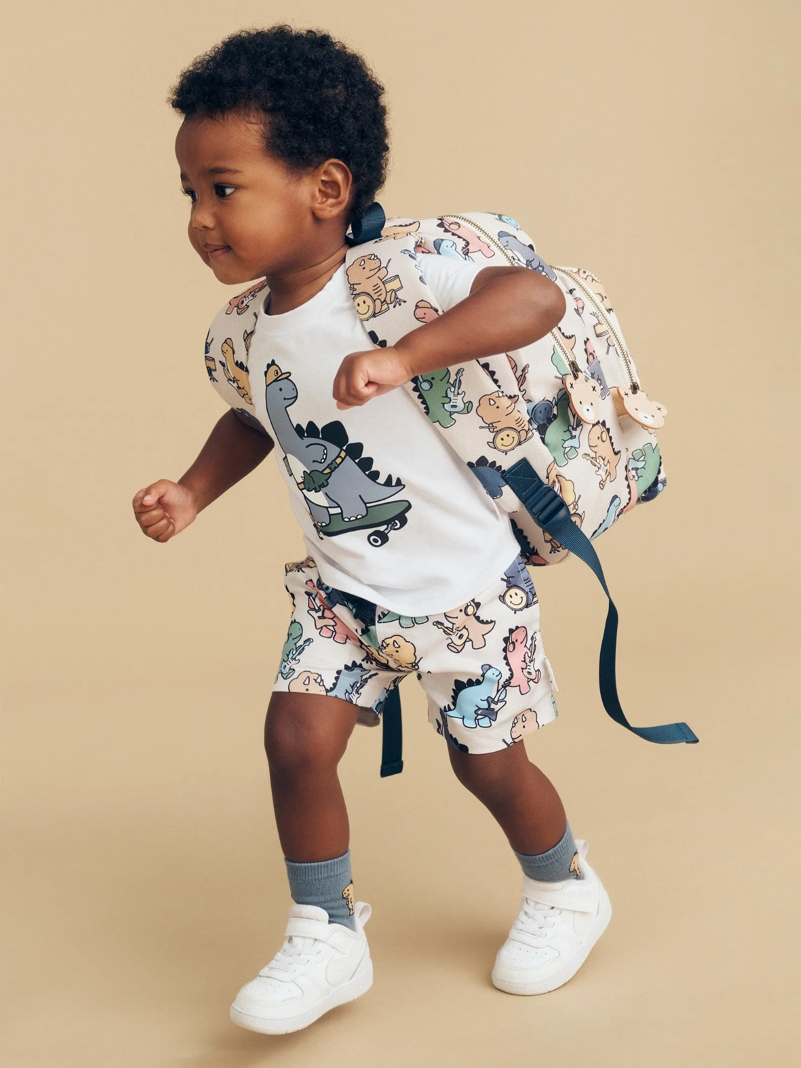 Huxbaby Dino Band Swim Short - Almond Milk