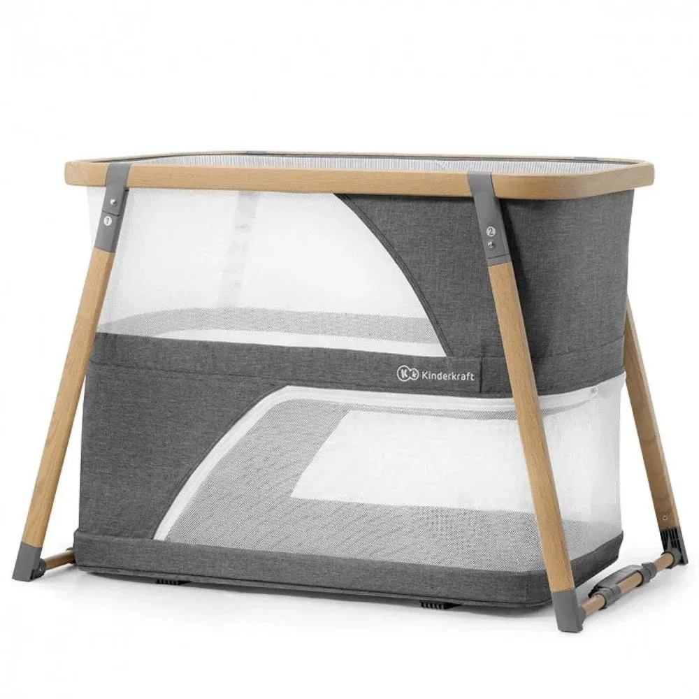 Kinderkraft Sofi Travel Cot With Playpen Function Grey