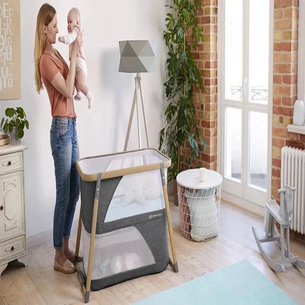 Kinderkraft Sofi Travel Cot With Playpen Function Grey