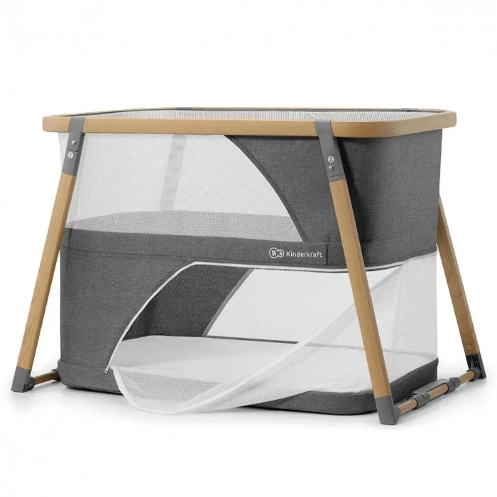 Kinderkraft Sofi Travel Cot With Playpen Function Grey