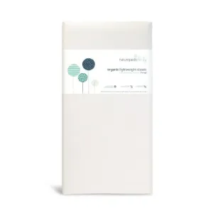 Lightweight Organic Cotton Classic Seamless 2-Stage Crib Mattress by Naturepedic