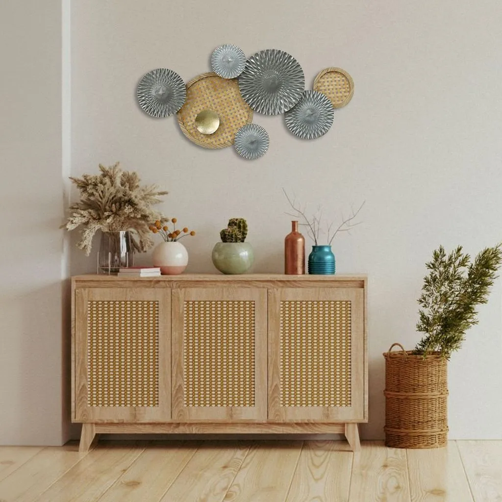 Mixed Material Interconneted Ring Wall Art, Luisay Wall Art Collection