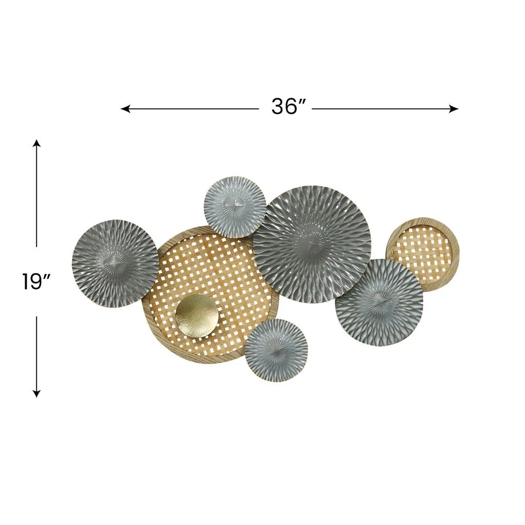 Mixed Material Interconneted Ring Wall Art, Luisay Wall Art Collection