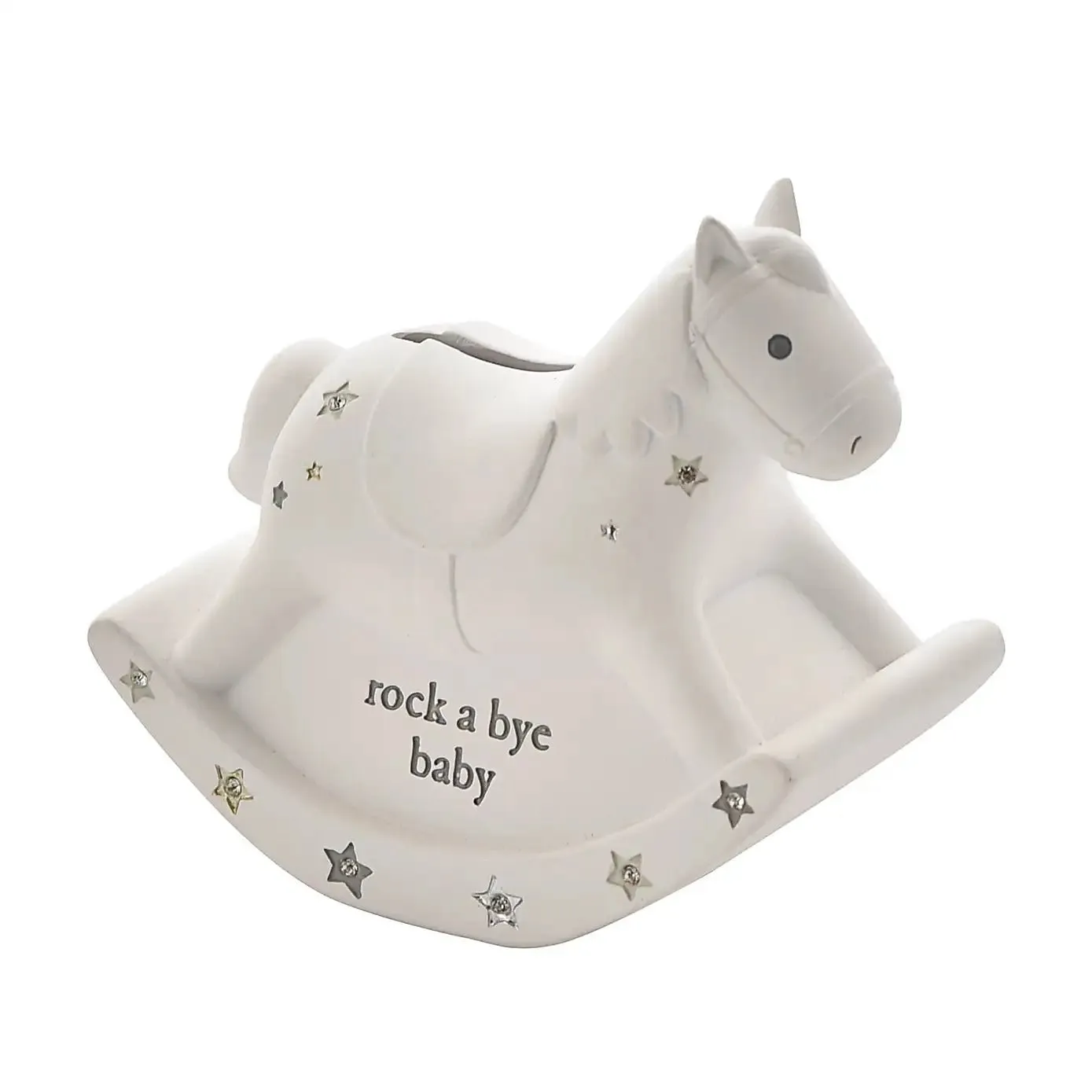 Money Box White Rocking Horse