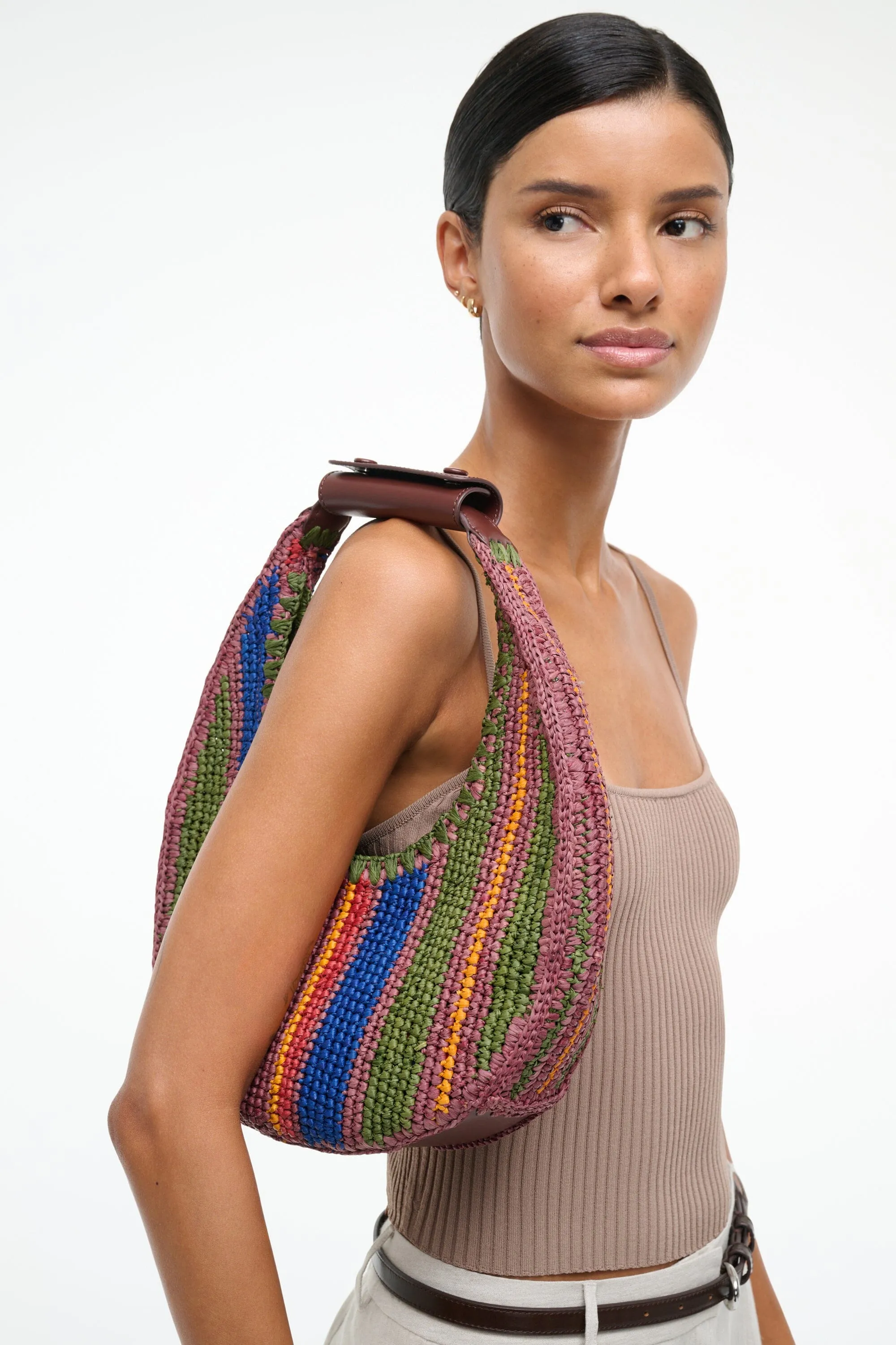 MOON RAFFIA BAG | JUNGLE STRIPE RAFFIA