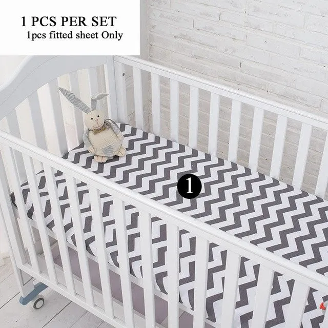 Muslinlife Grey Star Bedding Set,Multi-functional Baby Safe Sleeping Baby Bed Bumpers Set Soft Baby Cot Bed Hanging Storage Bag