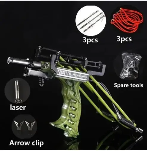New Elastic Hunting Fishing Slingshot Shooting Catapult Bow Arrow Rest Bow Laser Sling Shot Catapult Crossbow Bolt Shooting Fish