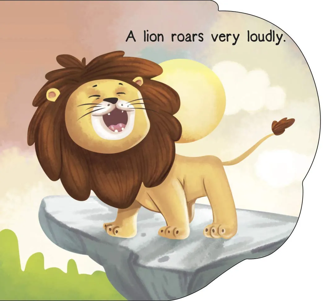 Om Books International Lion ( Animals and Birds )- Cutout Board Books