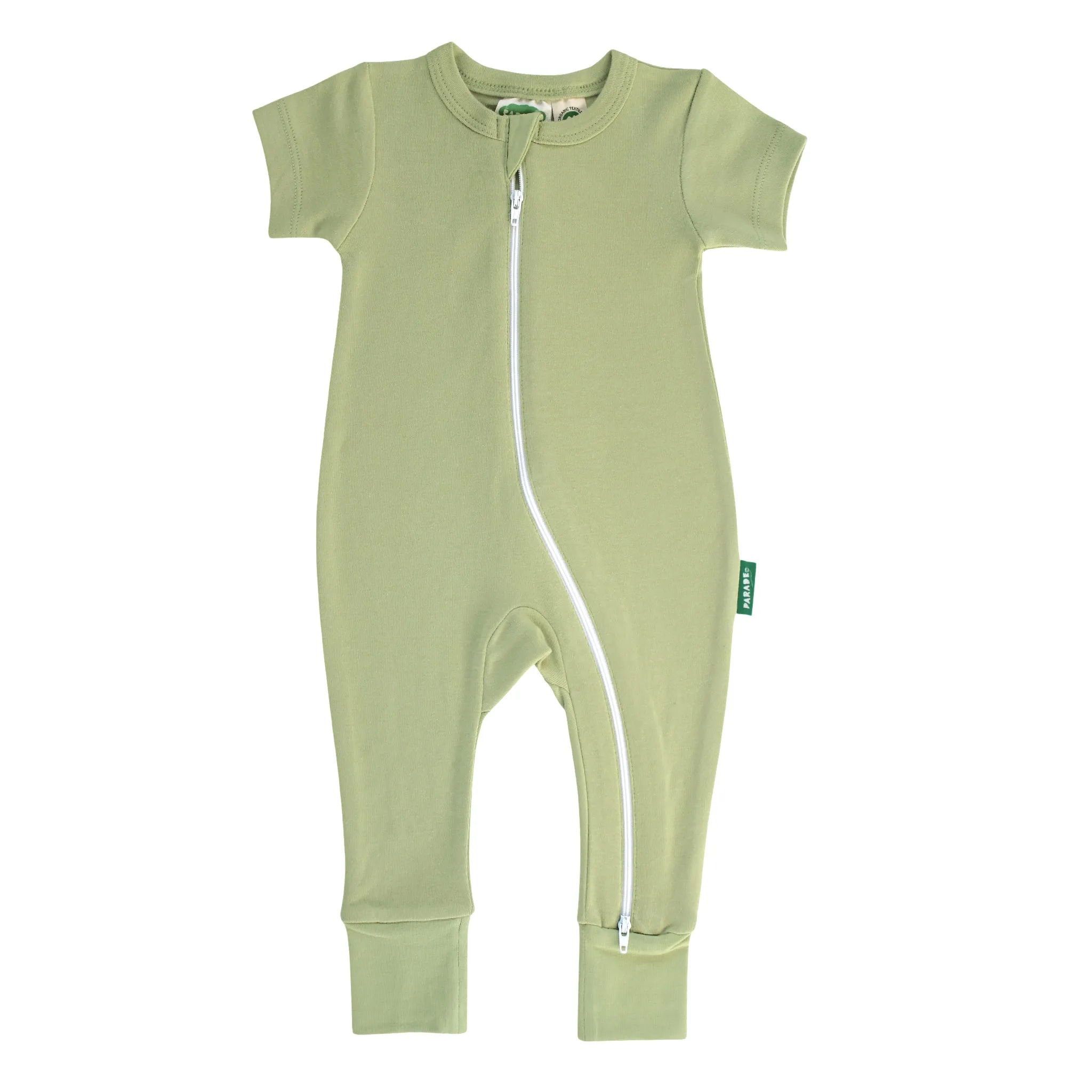 Organic Essential Basics '2-Way' Zip Romper - Short Sleeve