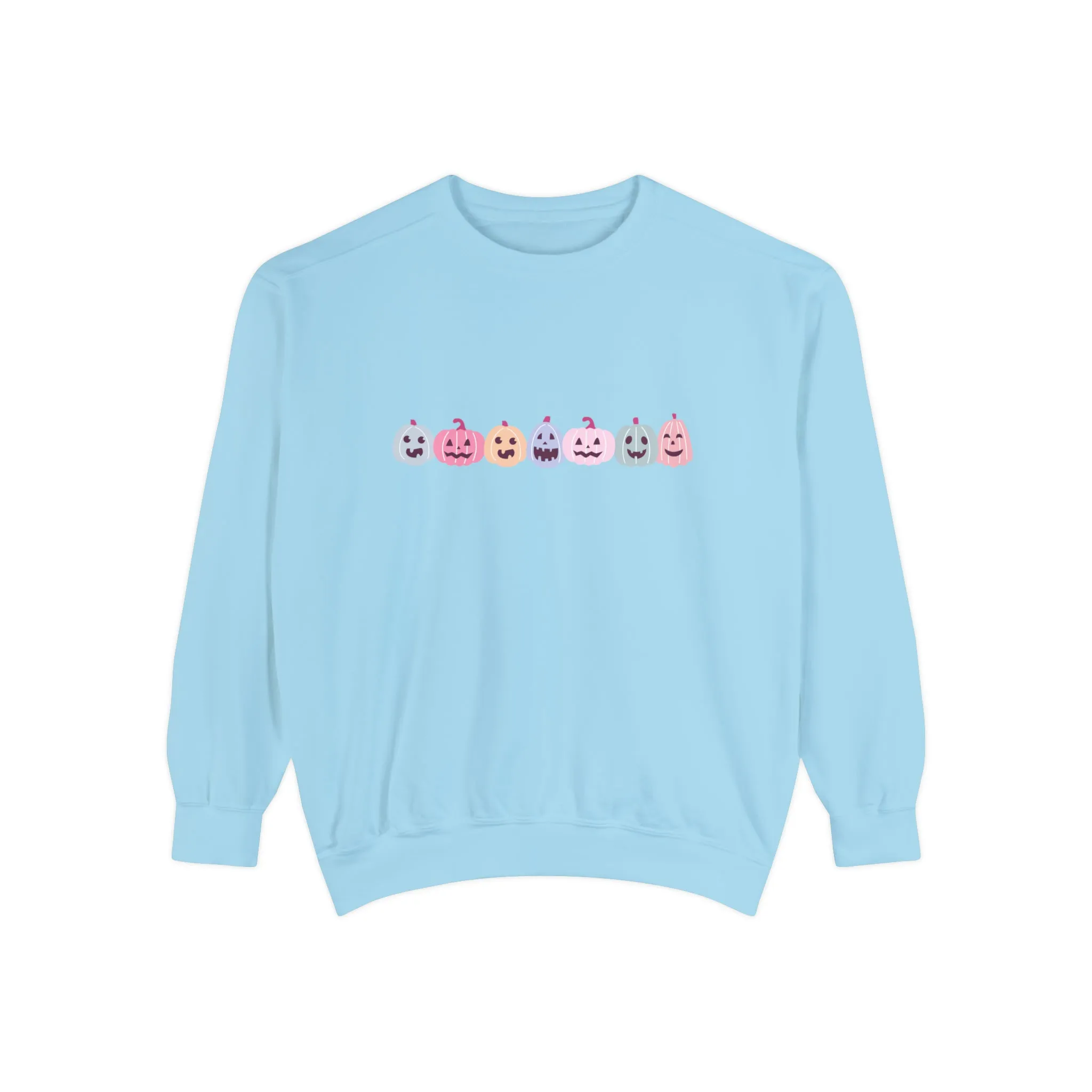 Pastel Pumpkin Sweatshirt, Halloween Pumpkin Sweater, Fall Sweatshirt, Pumpkin Halloween Crewneck, Cute Spooky Season, Pink Comfort Colors
