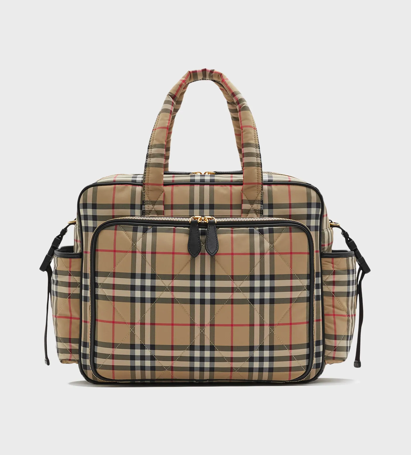 Quilted Nylon Baby Changing Bag Beige