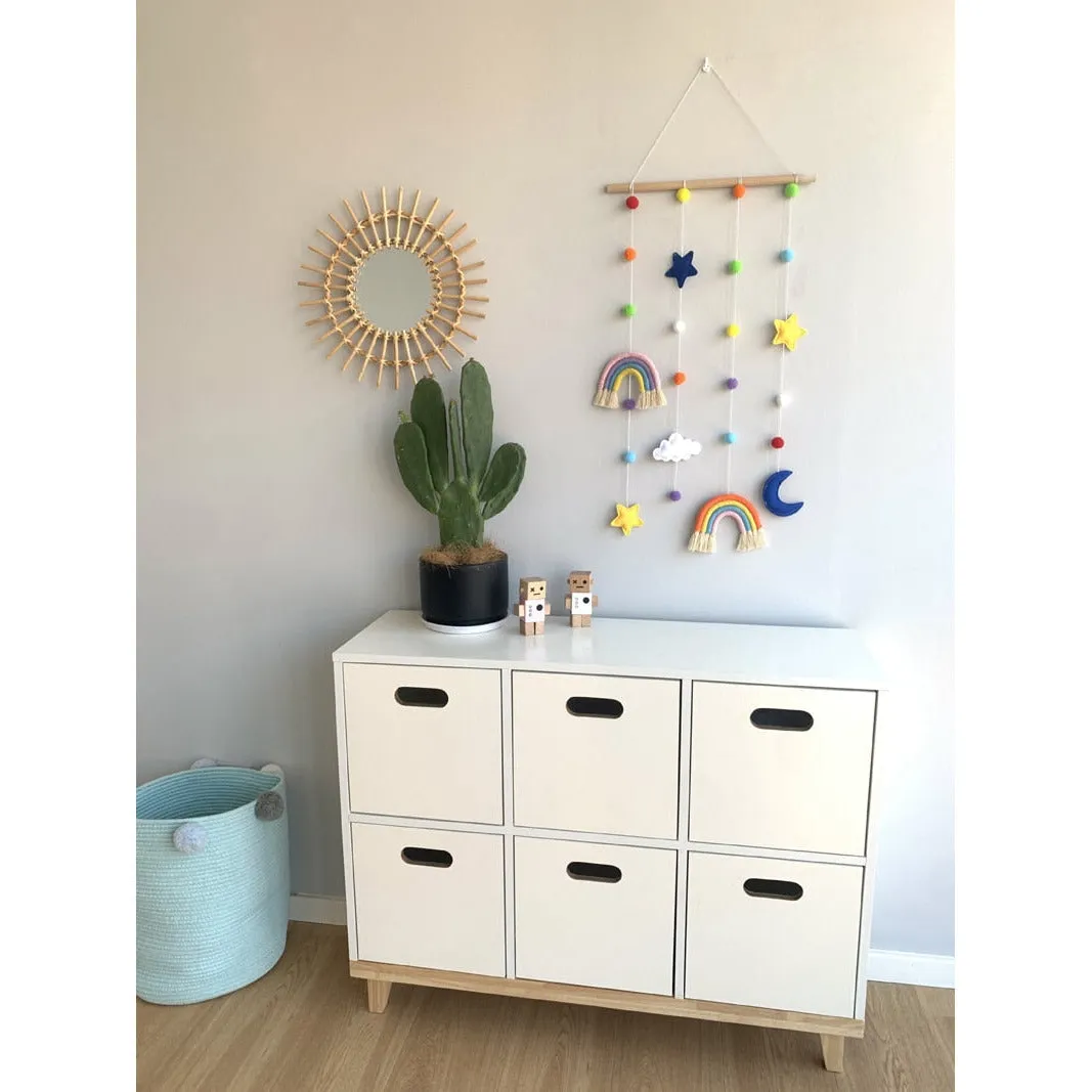 Rainbow Moon Star Felt Macramé