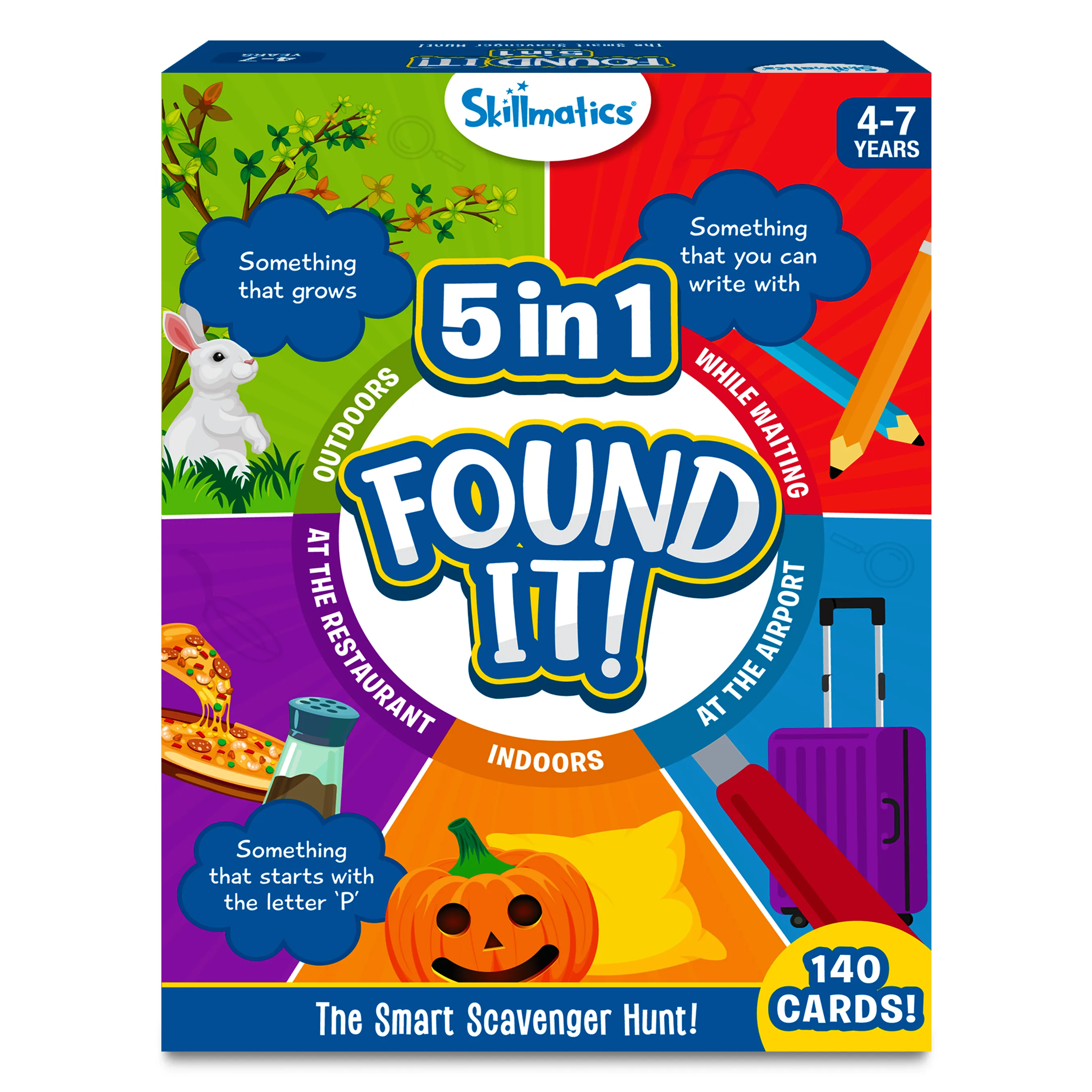 Skillmatics Card Game - Found It 5 in 1 Mega Pack, Scavenger Hunt For Kids, Fun Family Game, Gifts For Ages 4 to 7