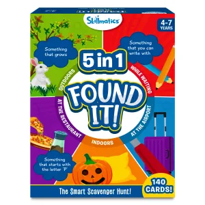 Skillmatics Card Game - Found It 5 in 1 Mega Pack, Scavenger Hunt For Kids, Fun Family Game, Gifts For Ages 4 to 7