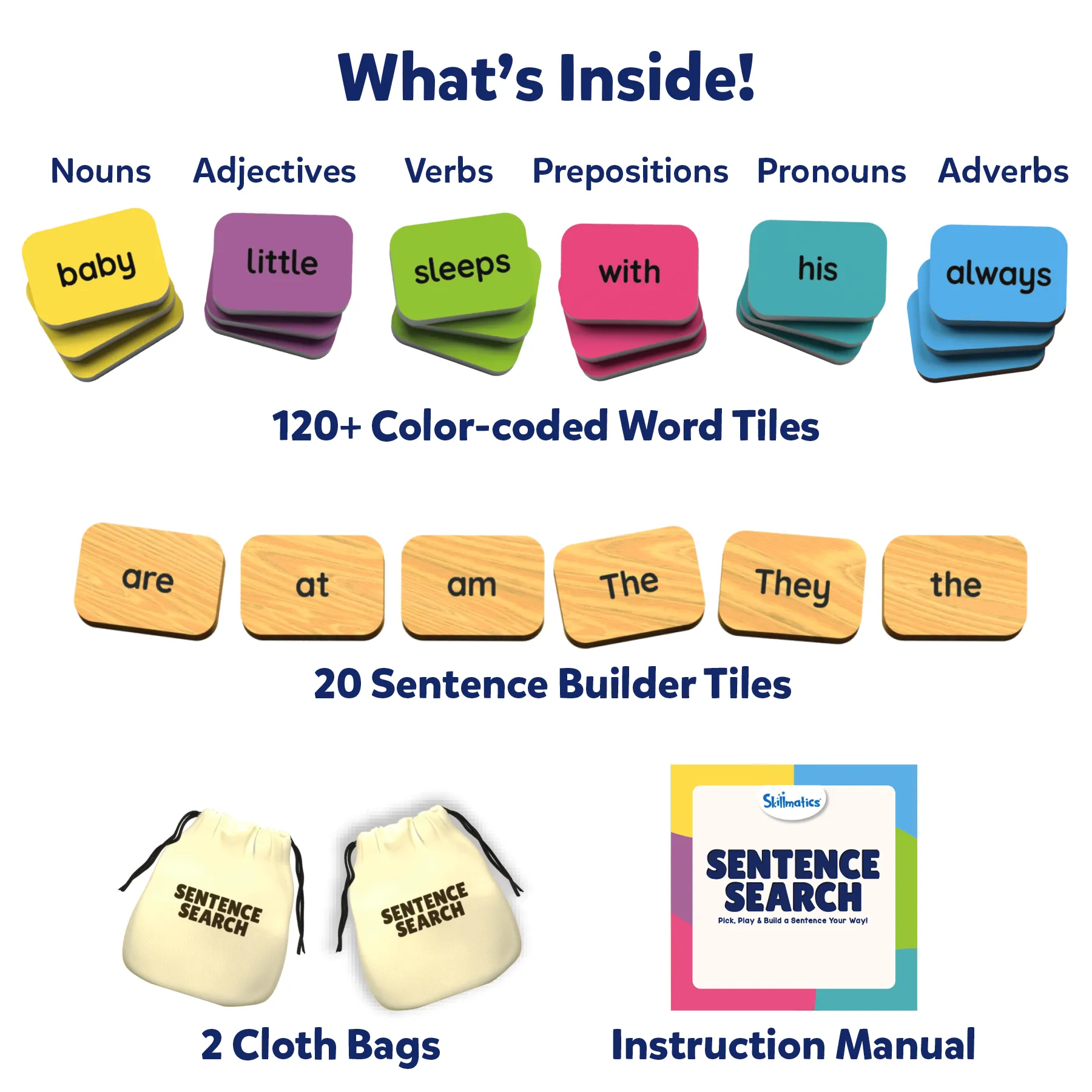 Skillmatics Educational Game - Sentence Search, Fun Learning Toys & Games for Kids, Sentence Building Activity, Creative Word Play, Gifts for Boys & Girls Ages 5, 6, 7, 8