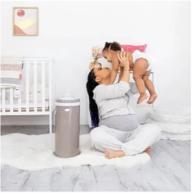 Steel Diaper Pail - Taupe
