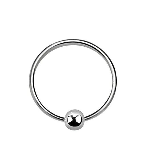 Sterling silver nose hoop rings. 22g/0.6mm with ball